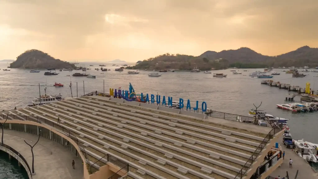 Boats moored at the harbour of Labuan Bajo